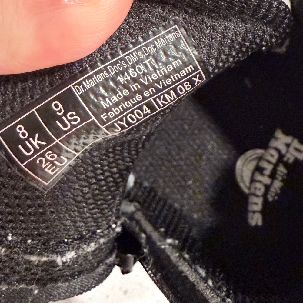 Dr. Martens 1460 Youth 9 White Combat Boots | Mini Grunge Alt Kid Capsule Zip - Picture 6 of 6